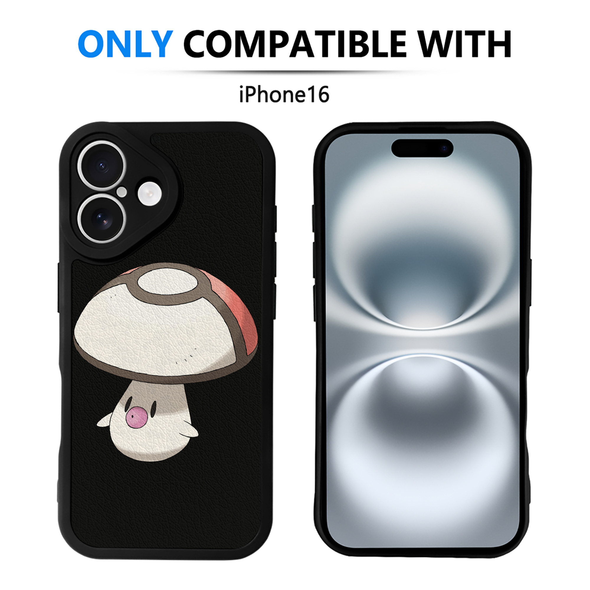 （画像用） ポケットモンスター Pokémon 【iPhone 16シリーズ対応】シリコンスマホケース（レザー調） 材質：シリコン